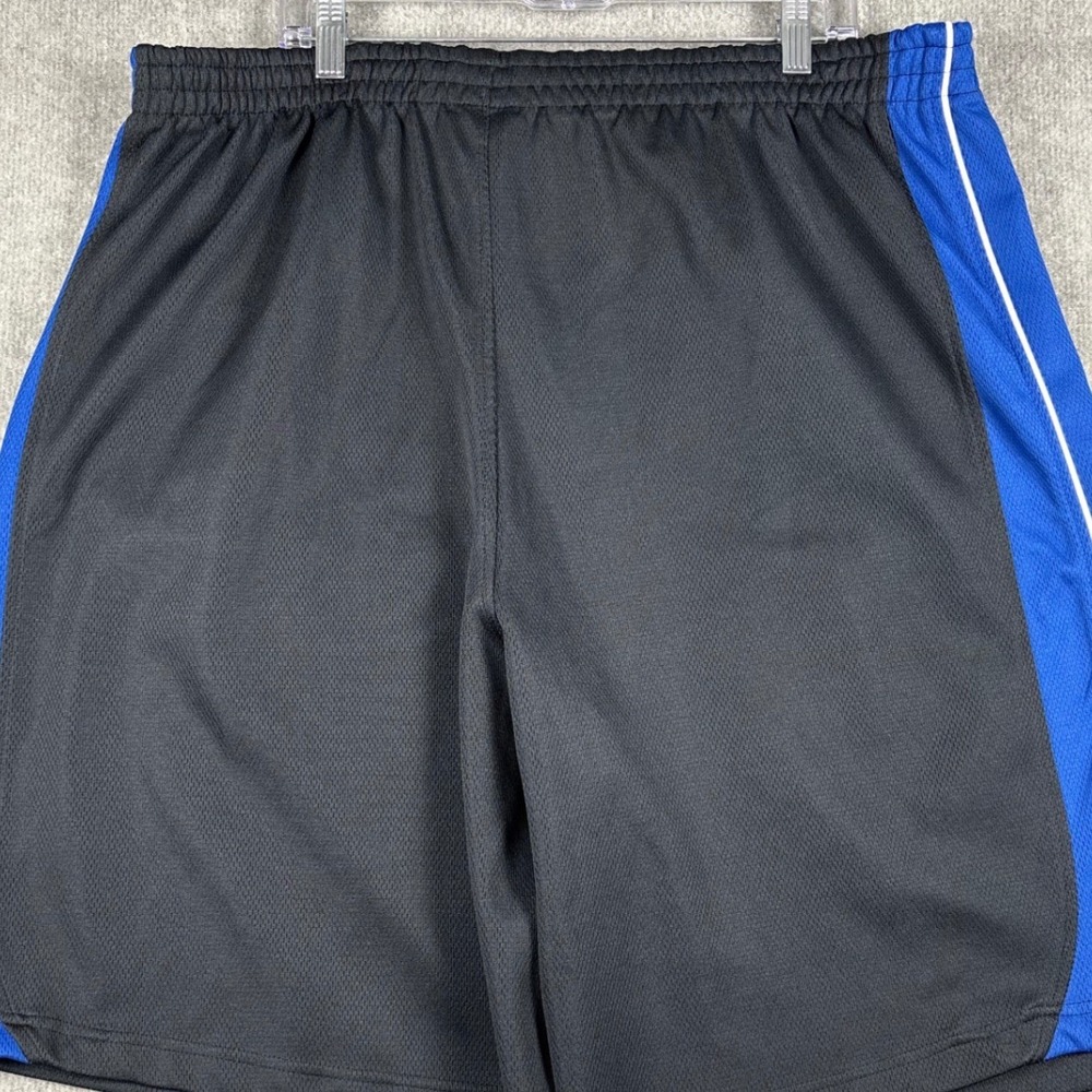 Gold's Gym Mesh Athletic Training Shorts 2XL Black Blue Drawstring Pockets - Picture 5 of 10